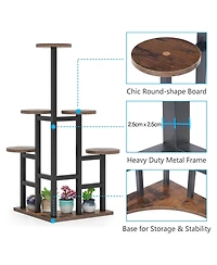 Tribesigns Corner Plant Stand Indoor, 6 Tiered Plant Shelf Flower Stand, Tall Multiple Potted Plant Holder Rack Planter Organizer