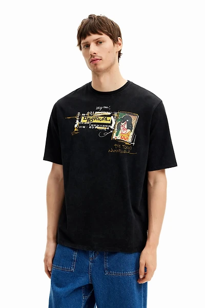 Desigual Men's Japanese-style illustration T-shirt