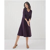 Pact Women's Organic Cotton Fit & Flare Midi Party Dress