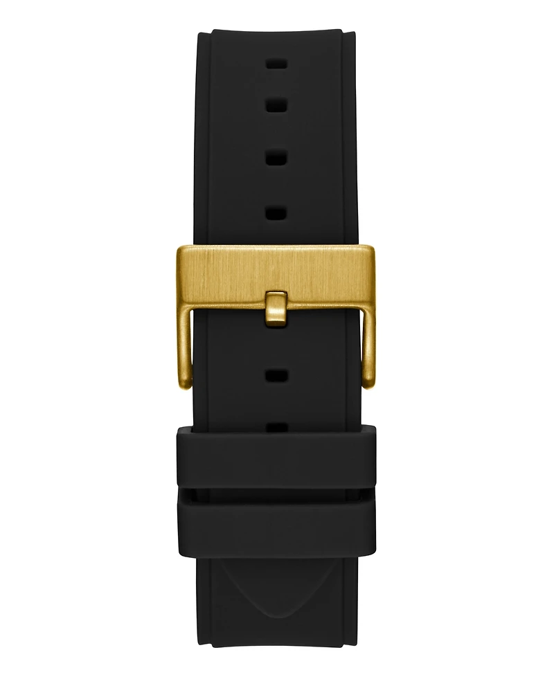 Guess Men's Multi-function Black Silicone Watch, 46mm