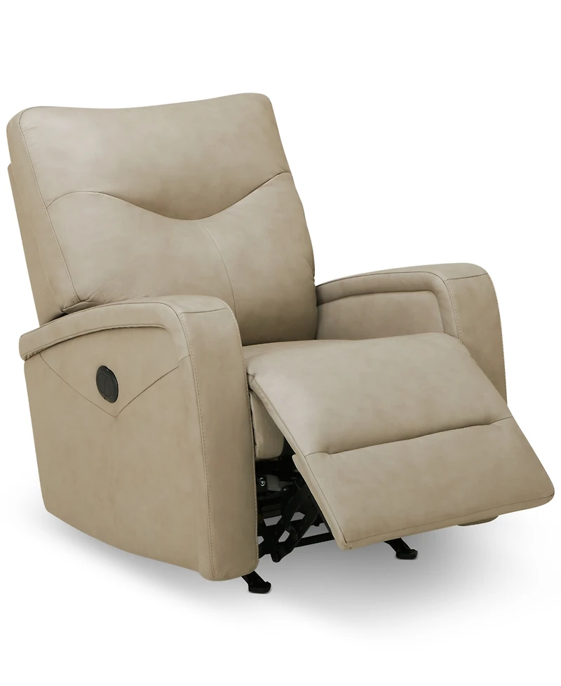 Trolan Leather Power Rocker Recliner, Created for Macy's