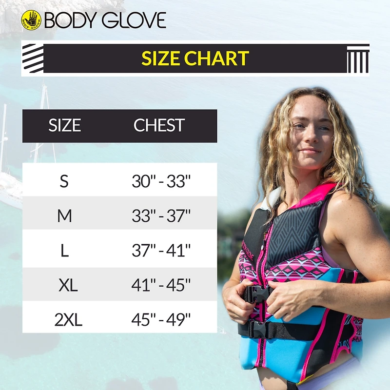 Body Glove Phantom Women's Life Jacket Uscg Approved