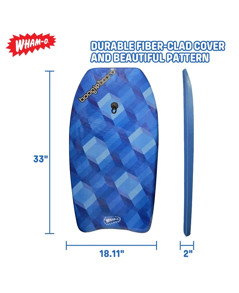 33" Fiber Clad Body Board for Beachwith Wrist Leash
