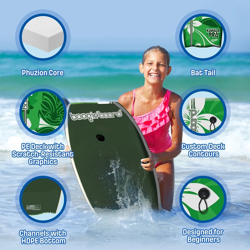 BoogieBoard 36" Kahala Pro Bodyboard, Lightweight Body Board with Phuzion Core Pe Deck