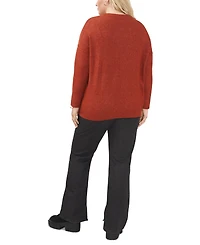 Vince Camuto Plus Size Cozy Crewneck Long-Sleeve Extend-Shoulder Sweater