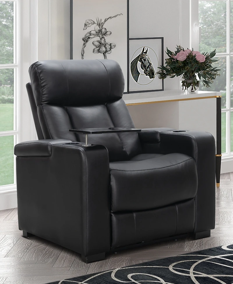 Abbyson Living 38" Polyurethane Leather Power Recliner