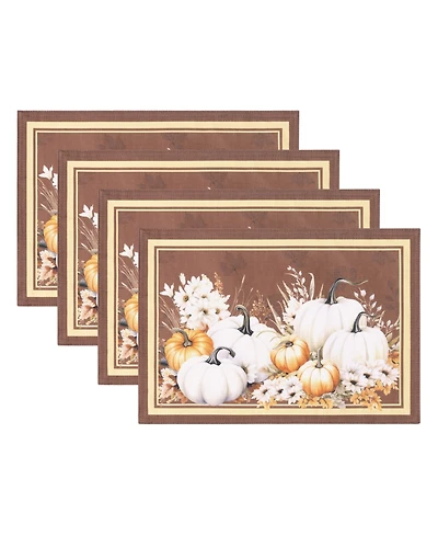 Elrene Wheatland Harvest Fall Placemats 13" x 19", Set of 4