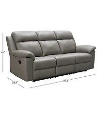 Abbyson Living 90" Leather Manual Reclining Sofa
