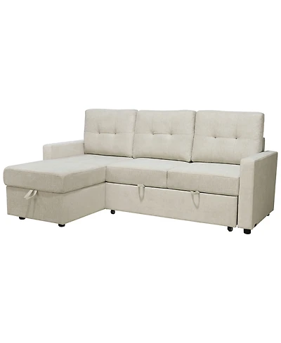 Abbyson Living 83" Fabric Storage Sofa Bed