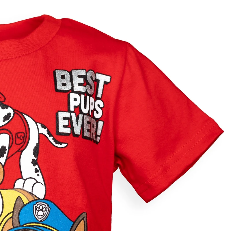 Paw Patrol Toddler Boys Chase Marshall Rubble Rocky 4 Pack Graphic T-Shirts to
