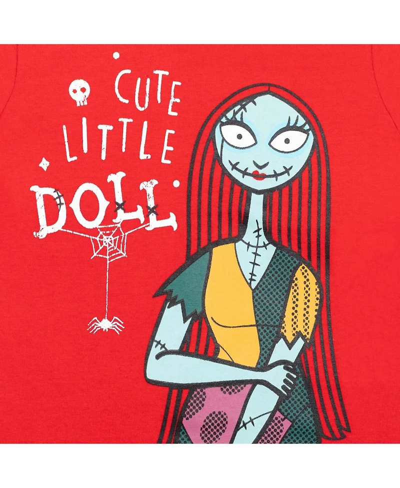 Nightmare Before Christmas Toddler Girls Disney Jack Skellington Sally 3 Pack T-Shirt
