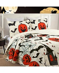 MarCielo Halloween Themed Quilt Bedspread Set Twin