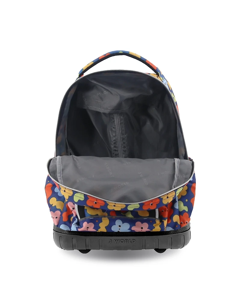 J World Boys Lollipop 16" Rolling Backpack with Insulated Lunch Bag