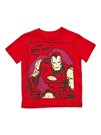 Avengers Toddler Boys Marvel Captain America Black Panther Iron Man Short Sleeve Graphic T-Shirt