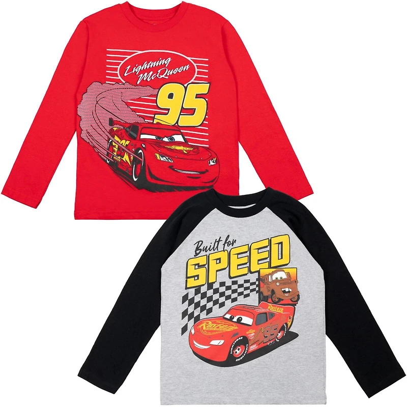 Disney Boys Toy Story Cars Lion King Guard Mickey Mouse 2 Pack Cosplay Long Sleeve T-Shirts to