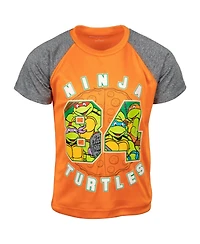 Teenage Mutant Ninja Turtles Toddler Boys Leonardo Michelangelo Raphael 3 Pack Athletic T-Shirts to
