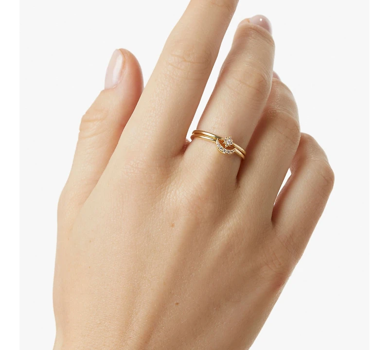 Ana Luisa Moon and Star Rings - Sky Set