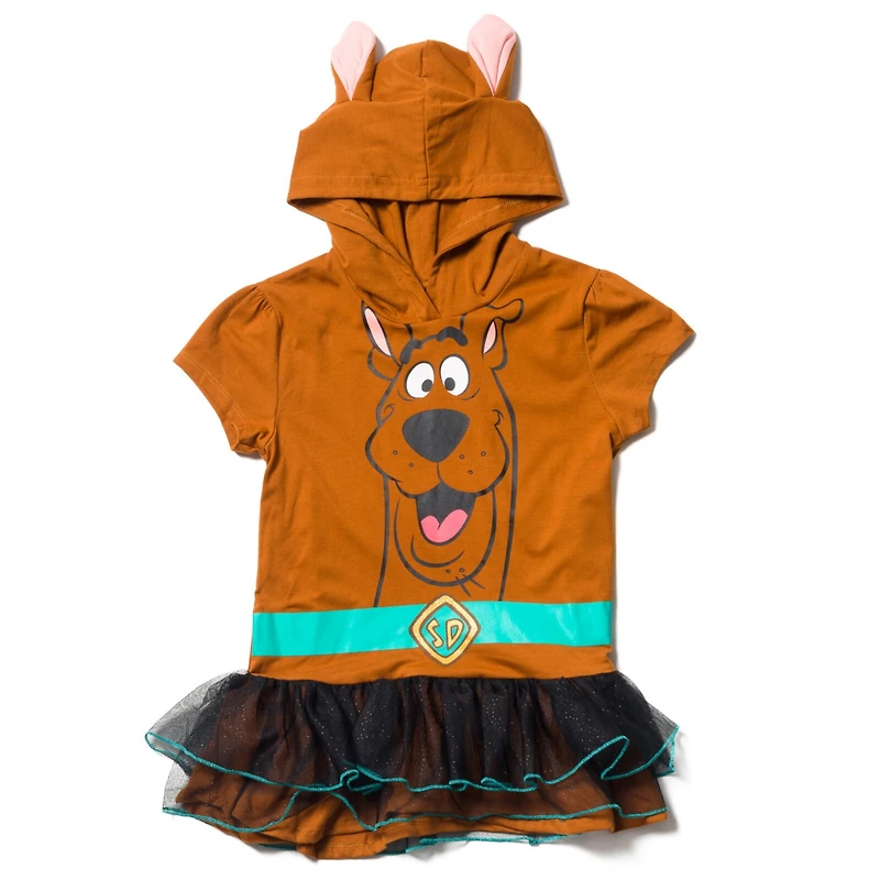 Scooby Doo Toddler Girls Cosplay T-Shirt Dress and Leggings Outfit Set