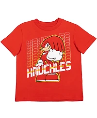 Sega Boys Tails Sonic The Hedgehog Knuckles Shadow 3 Pack Graphic T-Shirts to