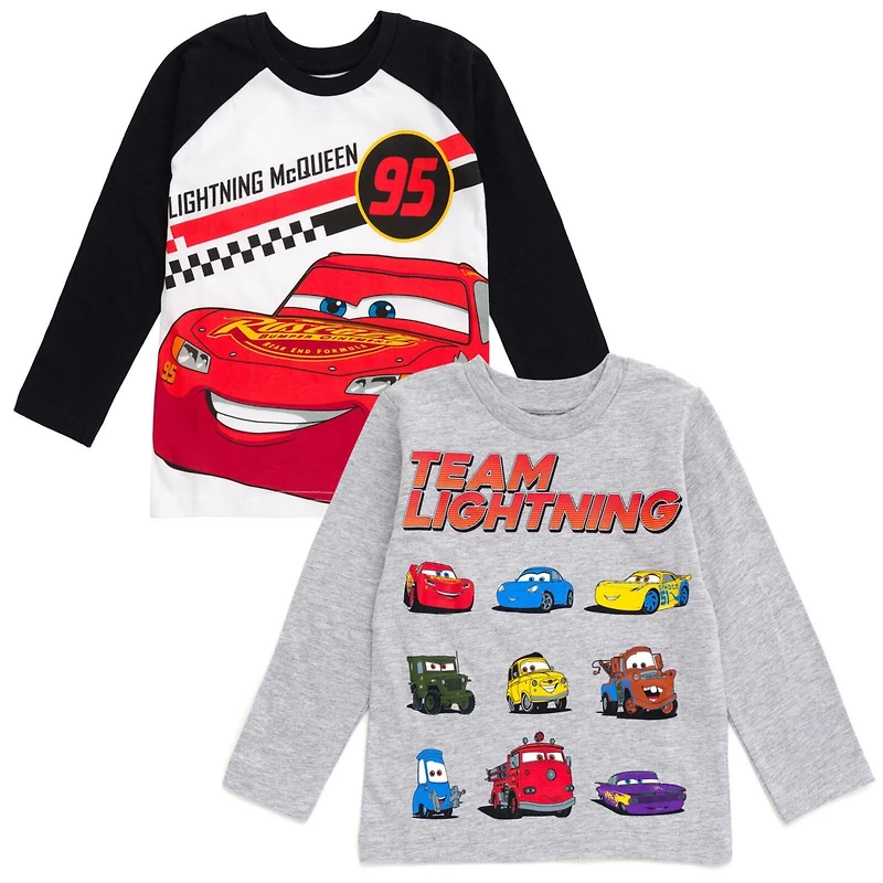 Disney Toddler Boys Toy Story Cars Lion King Guard Mickey Mouse 2 Pack Cosplay Long Sleeve T-Shirts to