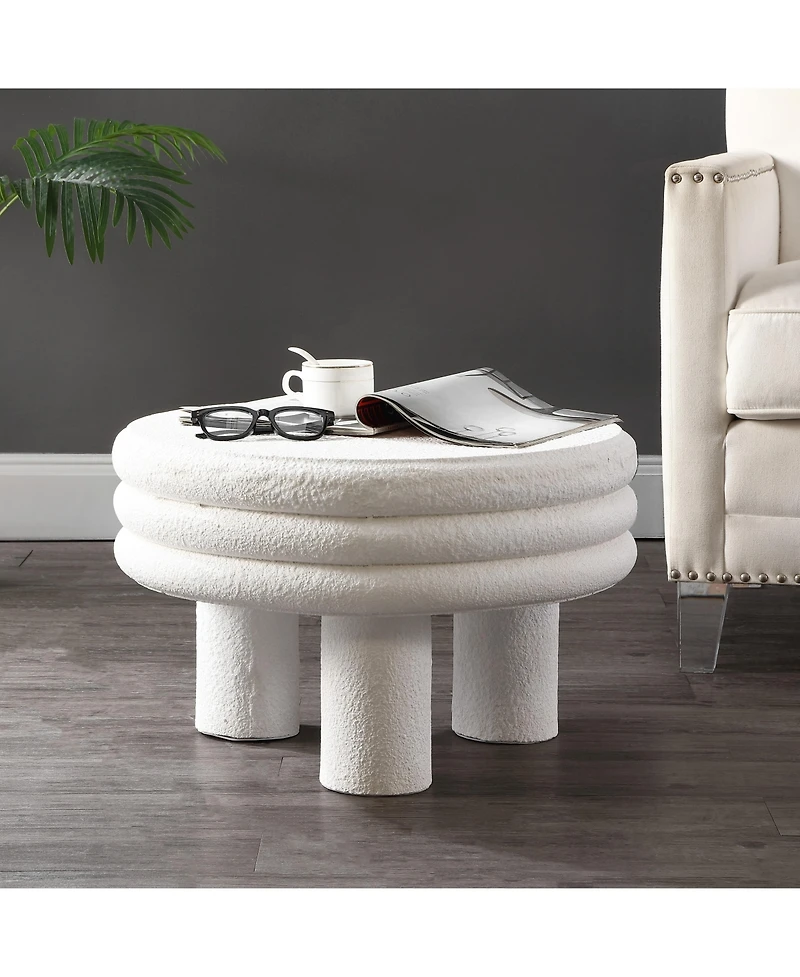 Jonathan Y Rashida Contemporary Minimalist Curvy Low Indoor/Outdoor Accent Table