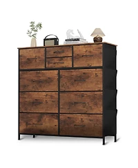 Skonyon 10 Drawers Dresser for Bedroom, Fabric Storage Organizer Unit for Living Room, Closet Srorage