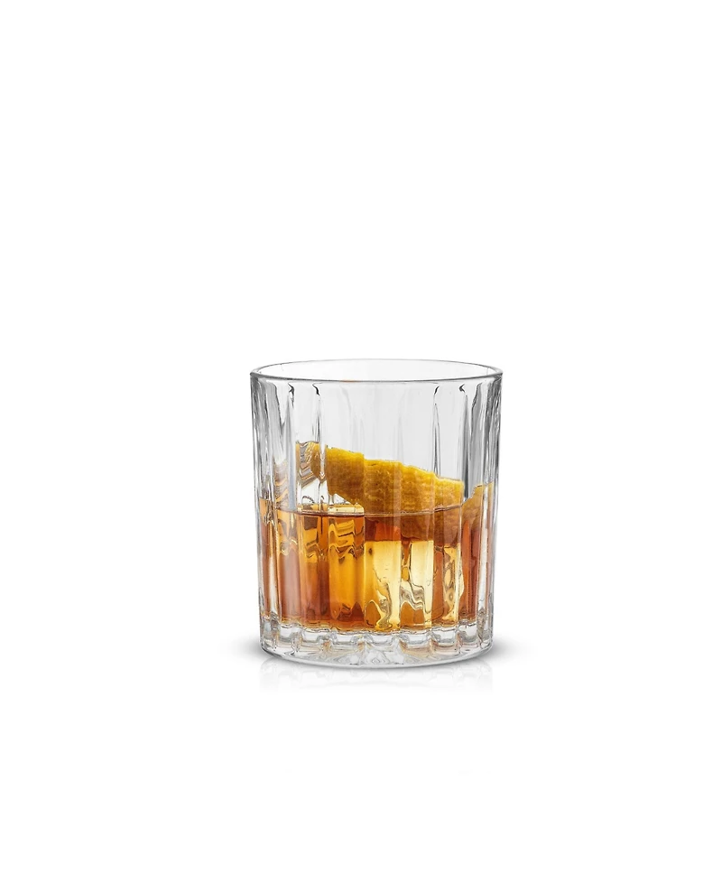 JoyJolt Alina Ribbed Glass Drinkware Set