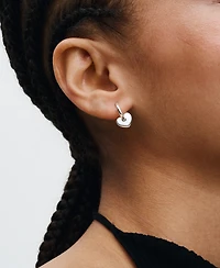 Pandora Sterling Silver Heart Open Hoop Earrings