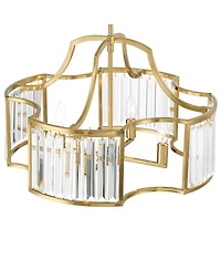 Possini Euro Design Gillian Gold Pendant Chandelier 21 1/2" Wide Modern Crystal 4-Light Fixture for Dining Room Kitchen Island