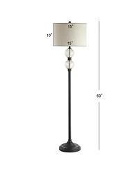 Jonathan Y January Glassmetal Led Floor Lamp
