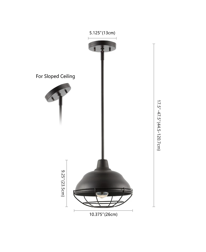 Jonathan Y Levi Industrial Farmhouse Iron Led Pendant