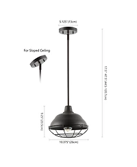 Jonathan Y Levi Industrial Farmhouse Iron Led Pendant
