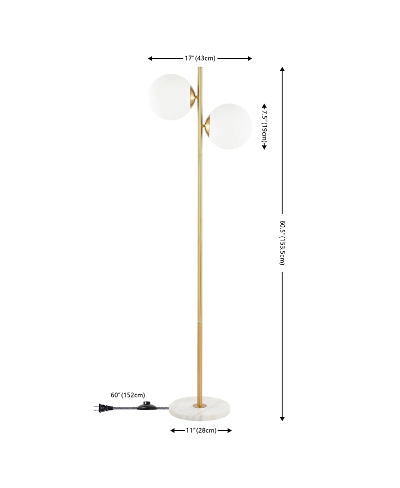 Jonathan Y Oscar Modern Parisian Candlestick Iron Led Floor Lamp
