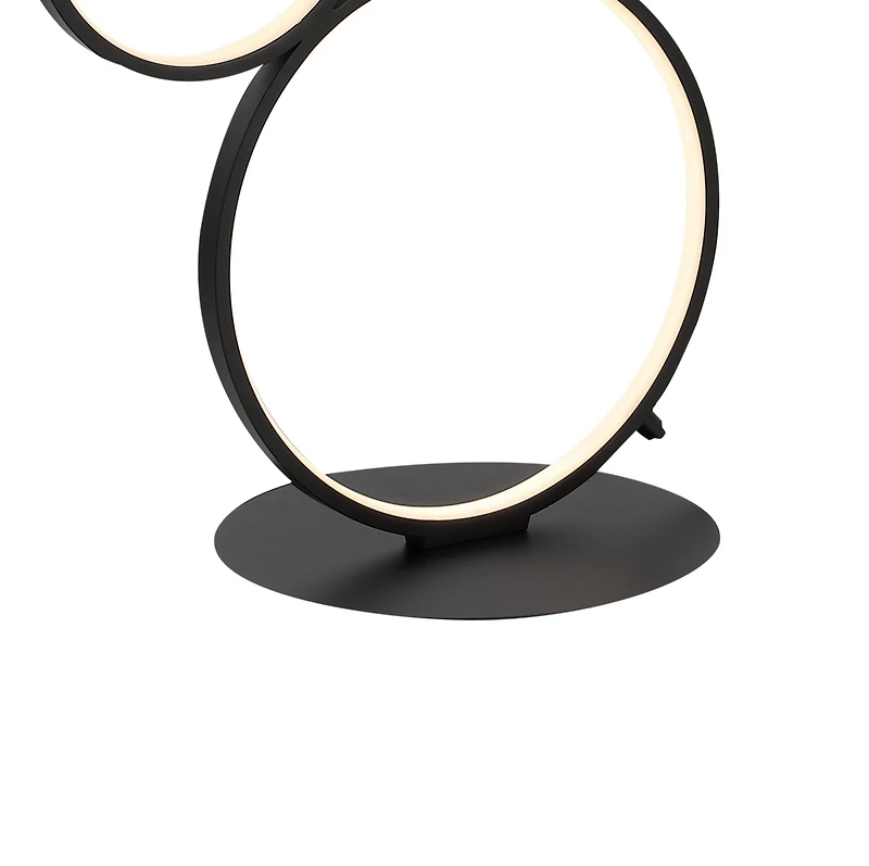 Jonathan Y Pluto Stacked Circles Contemporary Modern Ironaluminum Integrated Led Floor Lamp