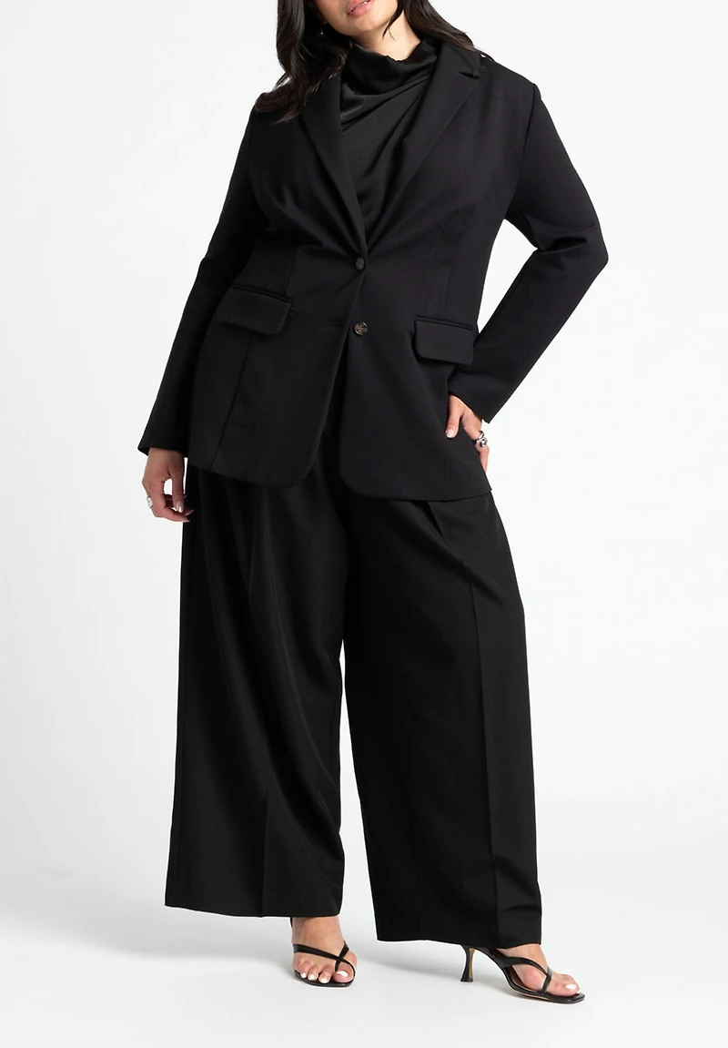 Eloquii Women's Plus The Ultimate Stretch Long Two Button Blazer