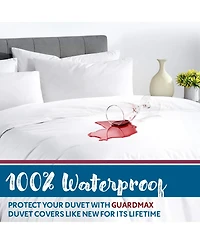 Guardmax Waterproof White Zippered Duvet Cover - King