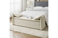 Hulala Home Mid-century Modern Lydia Storage Bench with Solid Wood Legs