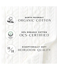 Hope & Henry Women's Long Sleeve Breton Button Sweater Made from Organic Cotton