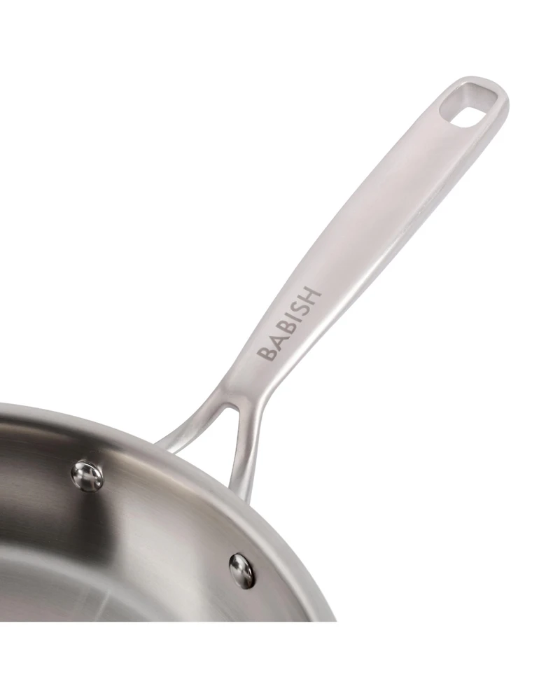 Babish 10 Inch Stainless Steel Triply Professional Grade Fry Pan