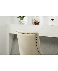 Streamdale Wingback Hostess Chairs with Nail Heads (Set of 2)
