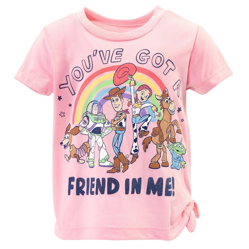 Disney Toddler Girls Moana Winnie the Pooh Lion King Pixar Toy Story Lilo & Stitch T-Shirt Shorts Outfit Set to
