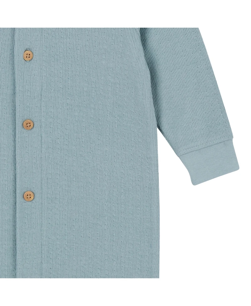 Gerber Baby Boys Hooded Long Sleeve Romper
