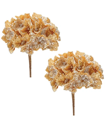 Slickblue Hydrangea Stems (Set of 2) - Elegant Floral Accents