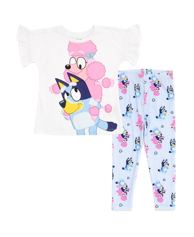 Bluey Little Girls T-Shirt and Leggings Outfit Set