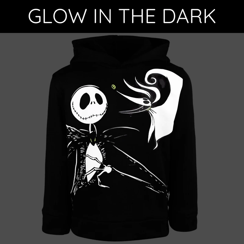 Nightmare Before Christmas Boys Jack Skellington Fleece Pullover Hoodie and Pants Outfit Set