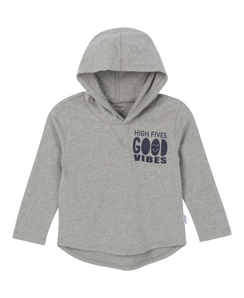 Gerber Toddler Boys Top, Hooded Long Sleeve and Joggers, 3-Piece Set