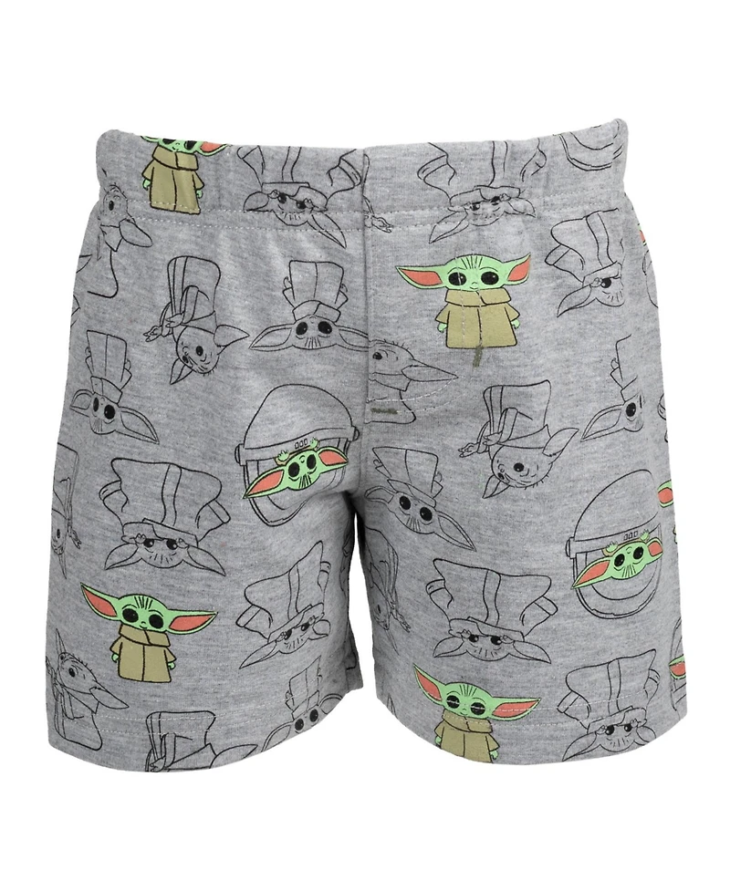 Starwars Boys Star Wars The Mandalorian T-Shirt and French Terry Shorts Outfit Set to