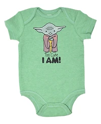 Star Wars Baby Boys Chewbacca C-3PO R2-D2 Darth Vader Yoda 5 Pack Short Sleeve Bodysuits Newborn to