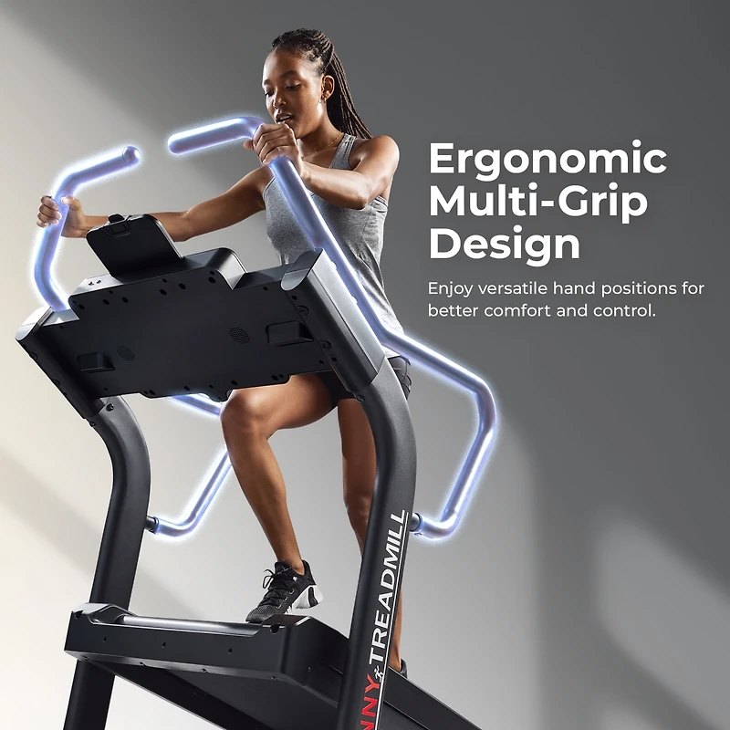 Sunny Health & Fitness Premium Extreme Incline Decline Treadmill, Training Up/ Down Hill Simulator