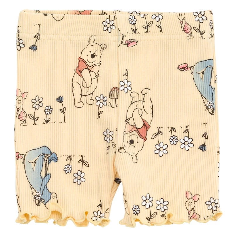 Winnie the Pooh Baby Girls Minnie Mouse Lilo & Stitch Peplum T-Shirt and Bike Shorts Outfit Set Newborn to